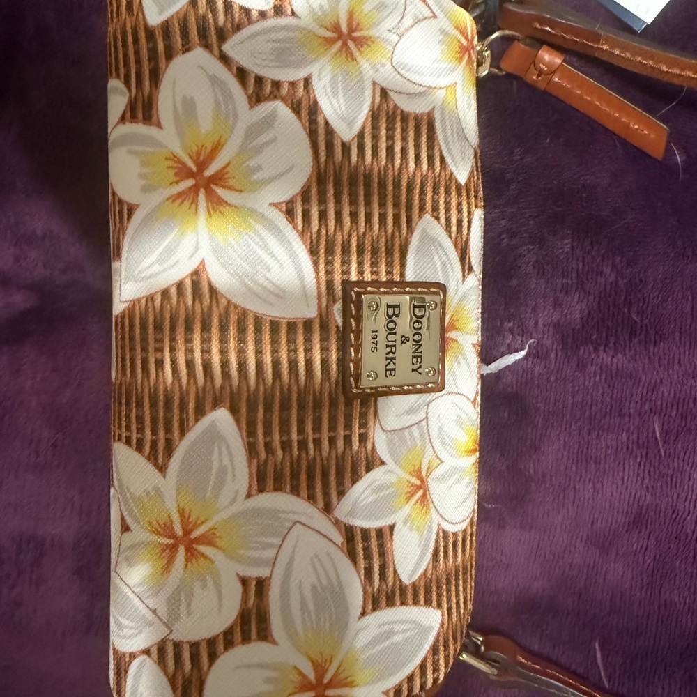 Dooney & Bourke Brown Floral Wristlet